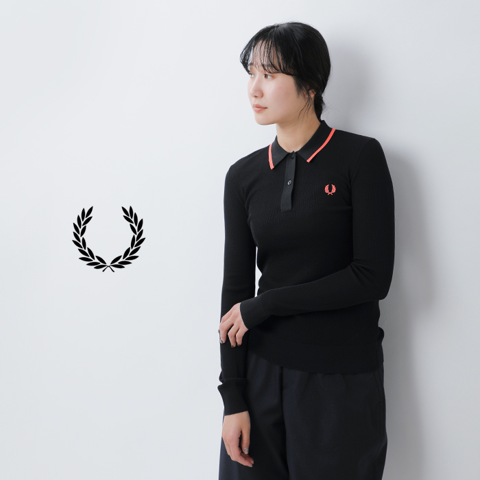 FRED PERRY(フレッド ペリー)リブニットポロシャツ“RIBKNITTEDSHIRT”k1135