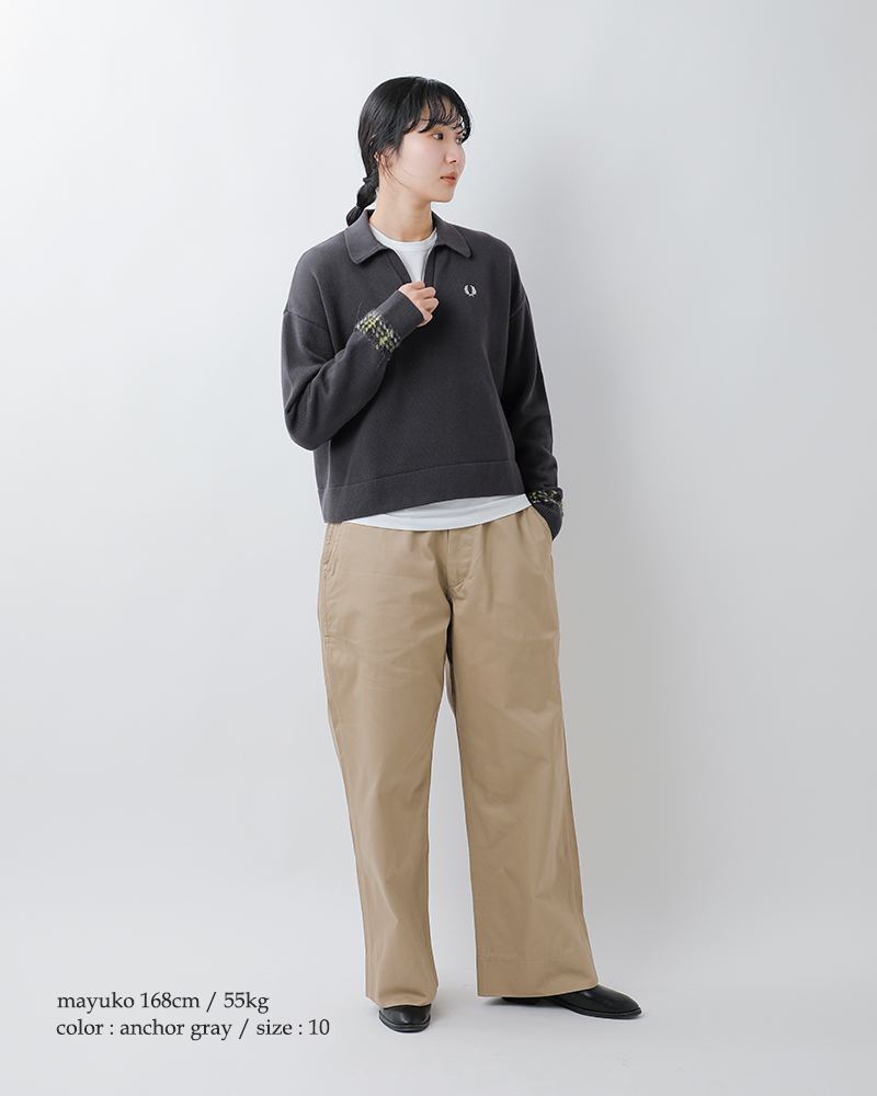 FRED PERRY(フレッド ペリー)タータンパネルニットシャツ“TARTANPANELKNITTEDSHIRT”k1153