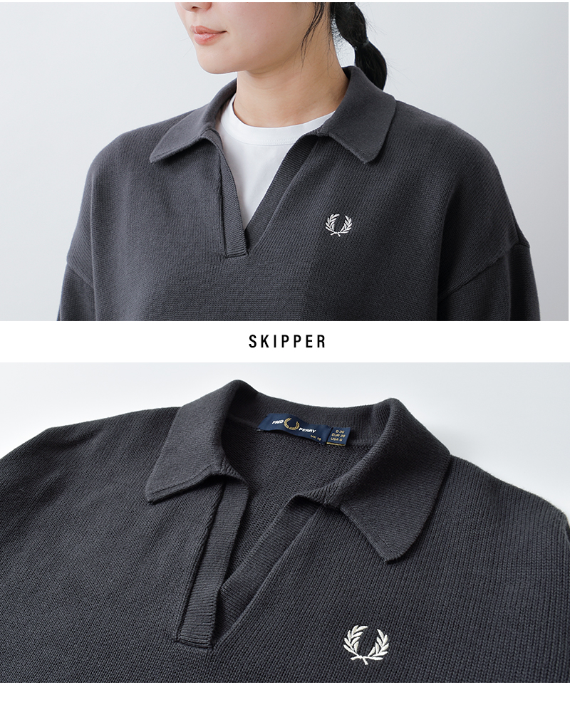 FRED PERRY フレッド ペリー タータン パネル ニット シャツ “TARTAN