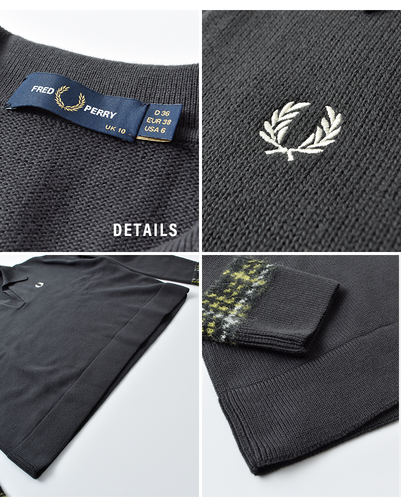 FRED PERRY(フレッド ペリー)タータンパネルニットシャツ“TARTANPANELKNITTEDSHIRT”k1153