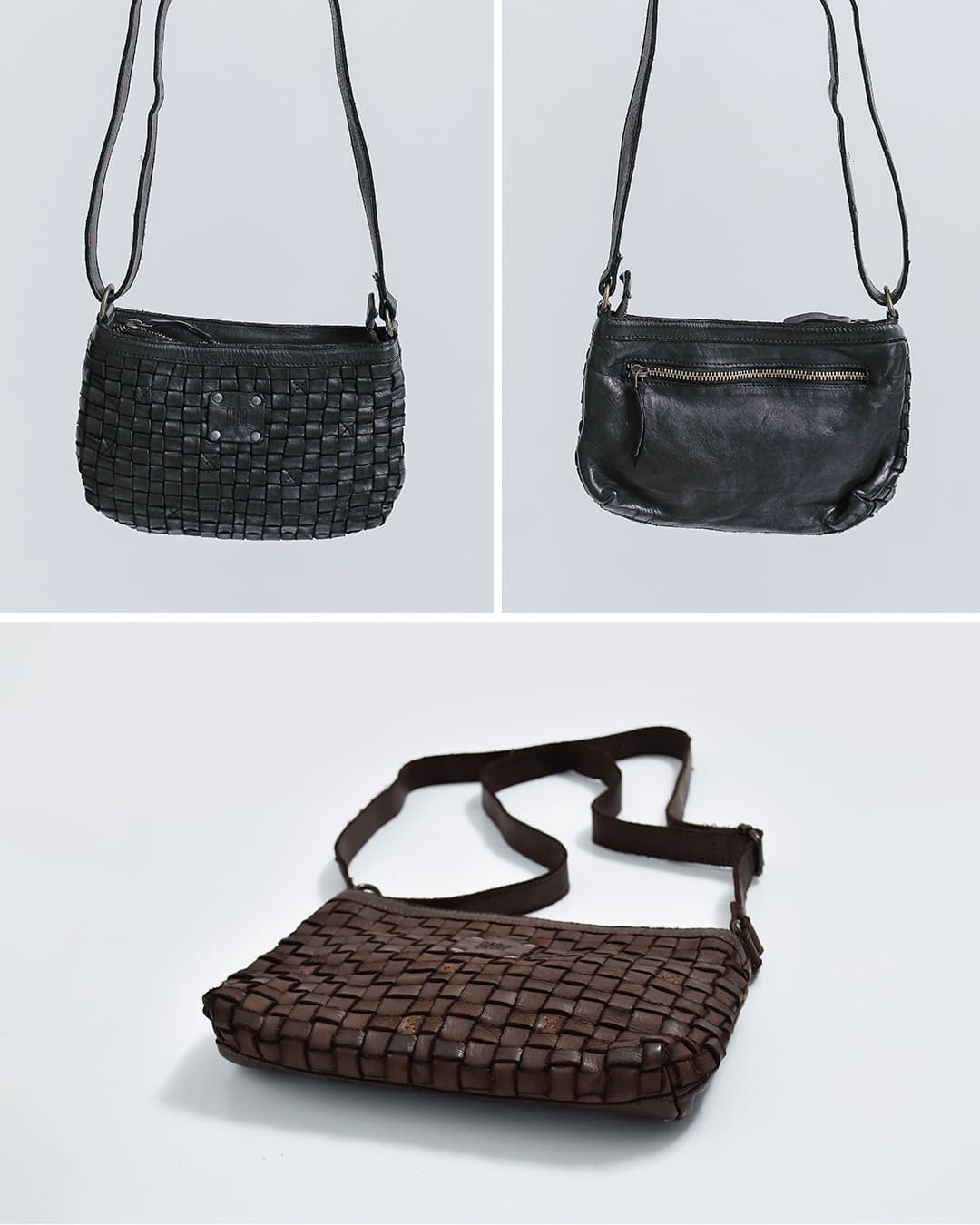 BIBAウォッシュド カウレザー ハンドブレイド ミニバッグ “KANSAS” ka9