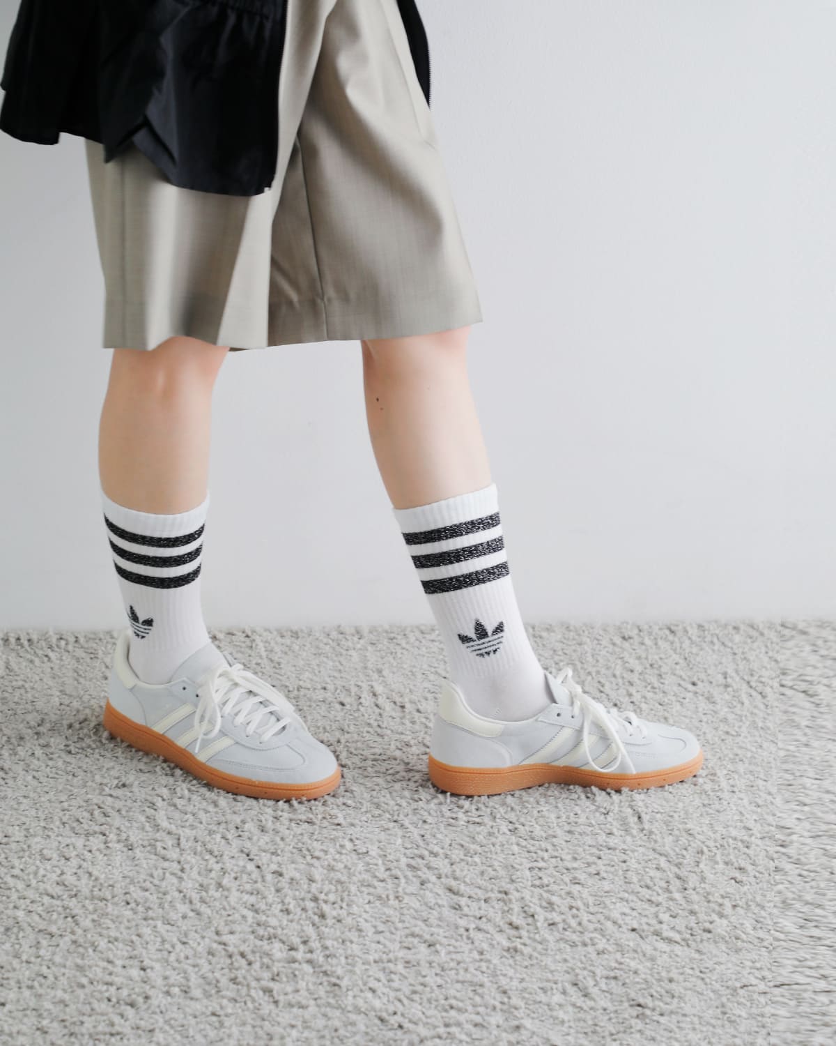 adidas Originals(アディダス オリジナルス)3ストライプスラメクルーソックス2足セット3STRIPESGLITTERCREWSOCKS2PAIRS ka985