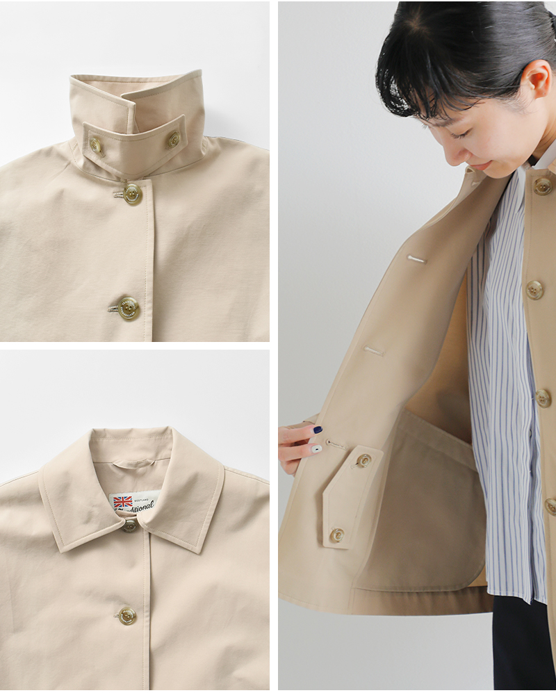 Traditional WeatherwearTCウェザーロッキー撥水コットンライクリントンショートコート261kgfco0523ro