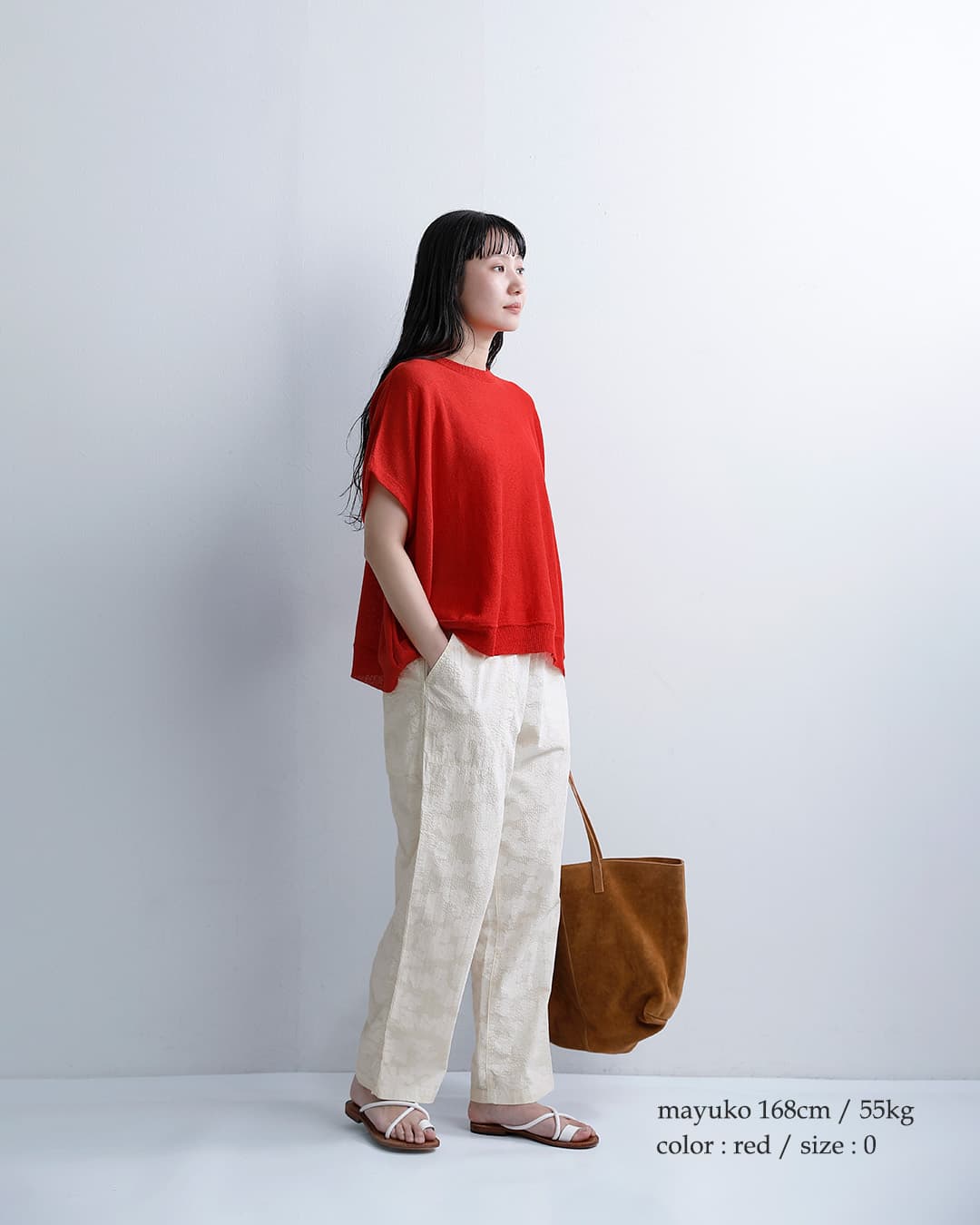 ordinaryfitsコットンリネン バーバーノースリーブ Tシャツ BARBER NOSLEEVE kn016-126