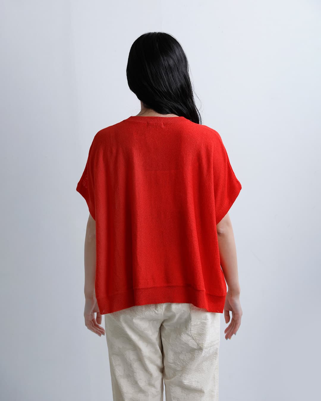 ordinaryfitsコットンリネン バーバーノースリーブ Tシャツ BARBER NOSLEEVE kn016-126