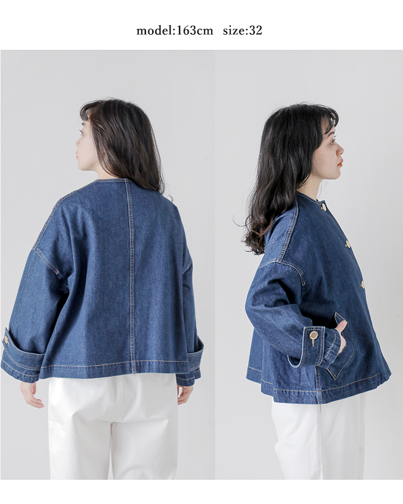 Traditional Weatherwear(トラディショナルウェザーウェア)マールトンノーカラーショートデニムコート“MALTONN/CSHORTDENIM”l251bbfco0469ej