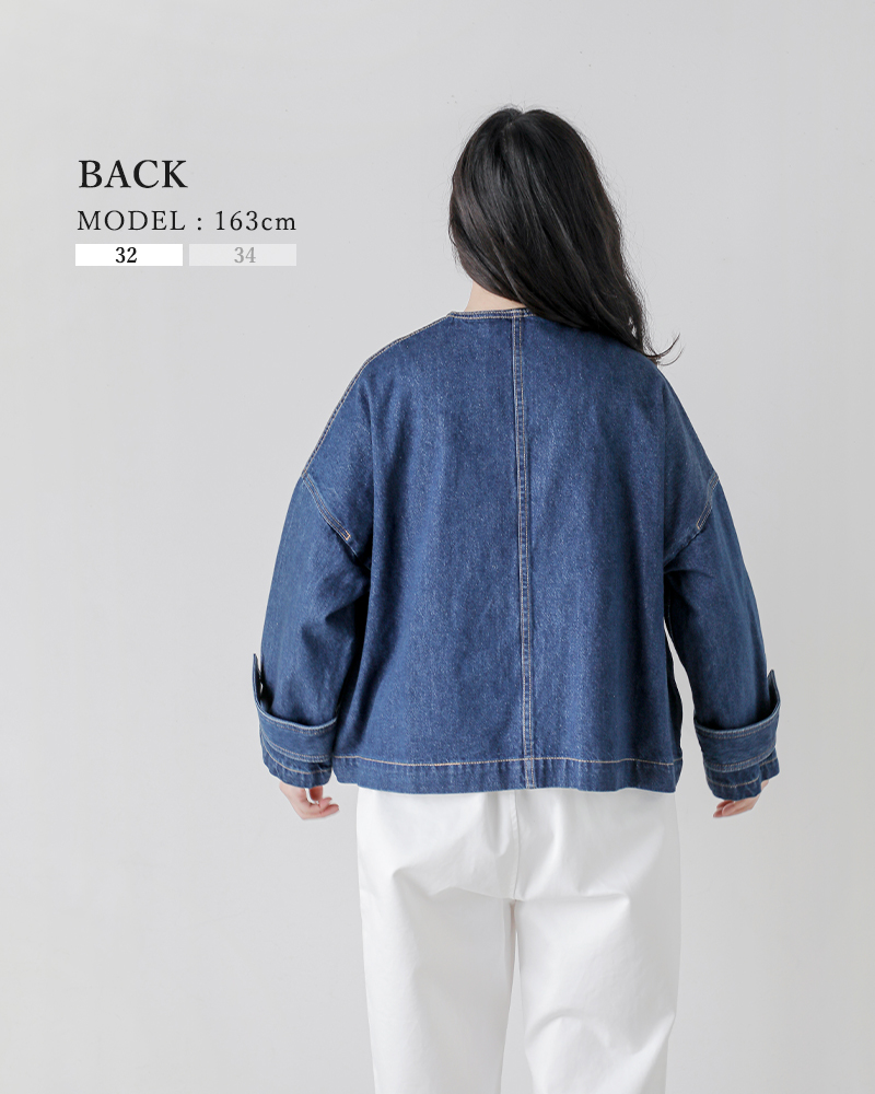 Traditional Weatherwear(トラディショナルウェザーウェア)マールトンノーカラーショートデニムコート“MALTONN/CSHORTDENIM”l251bbfco0469ej