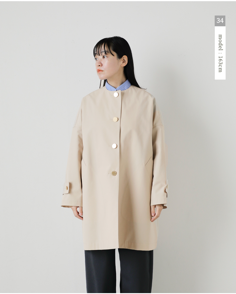 Traditional Weatherwear(トラディショナルウェザーウェア)TCウェザーロッキー撥水コットンライクマールトンノーカラーコート“MALTONN/C”l251kgfco0416ro