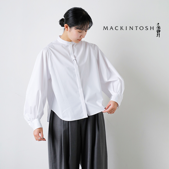 SI-HIRAI(スーヒライ)コットンツイルスタンドカラーシャツ“THORNHILL”l261hi1015shd