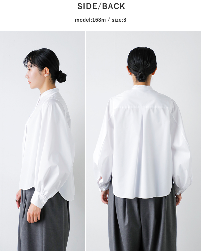 SI-HIRAI(スーヒライ)コットンツイルスタンドカラーシャツ“THORNHILL”l261hi1015shd