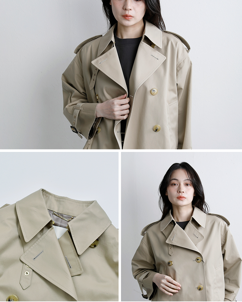 MACKINTOSH(マッキントッシュ)アイマス 撥水ベンタイルギャバジン ショートトレンチコート “EYEMOUTH” l261hi1215floc