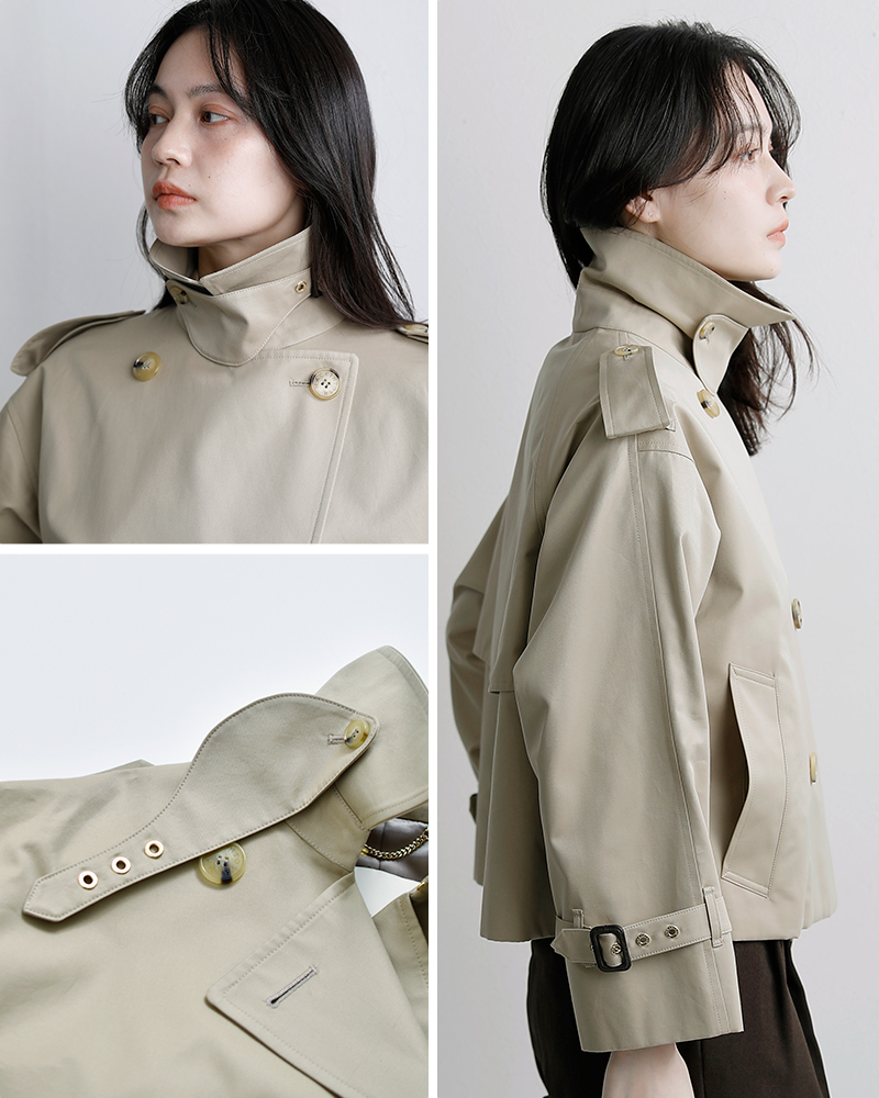 MACKINTOSH(マッキントッシュ)アイマス 撥水ベンタイルギャバジン ショートトレンチコート “EYEMOUTH” l261hi1215floc