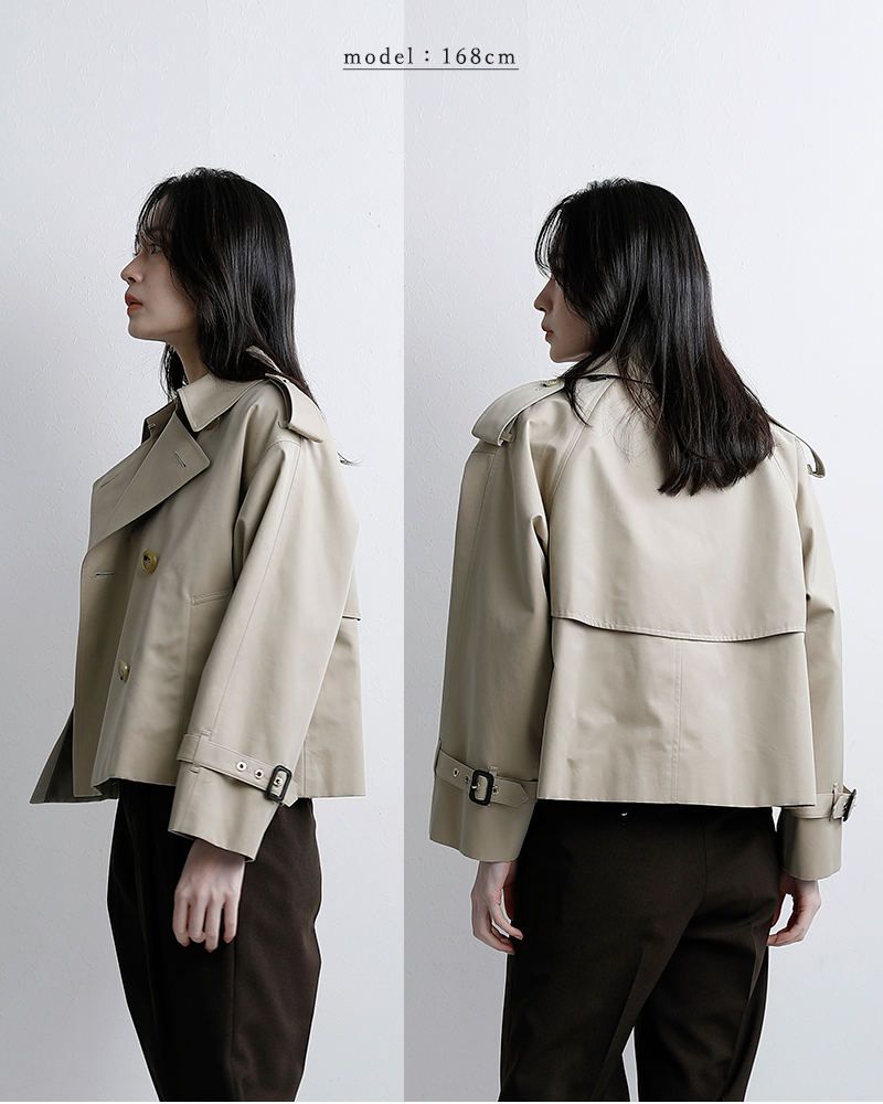 MACKINTOSH(マッキントッシュ)アイマス 撥水ベンタイルギャバジン ショートトレンチコート “EYEMOUTH” l261hi1215floc