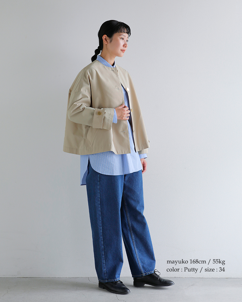 Traditional Weatherwear(トラディショナルウェザーウェア)TCウェザーロッキー撥水コットンライクマールトンノーカラーショートコート“MALTONN/CSHORT”l251kgfco0466ro