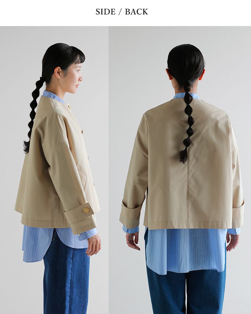 Traditional Weatherwear(トラディショナルウェザーウェア)TCウェザーロッキー撥水コットンライクマールトンノーカラーショートコート“MALTONN/CSHORT”l251kgfco0466ro