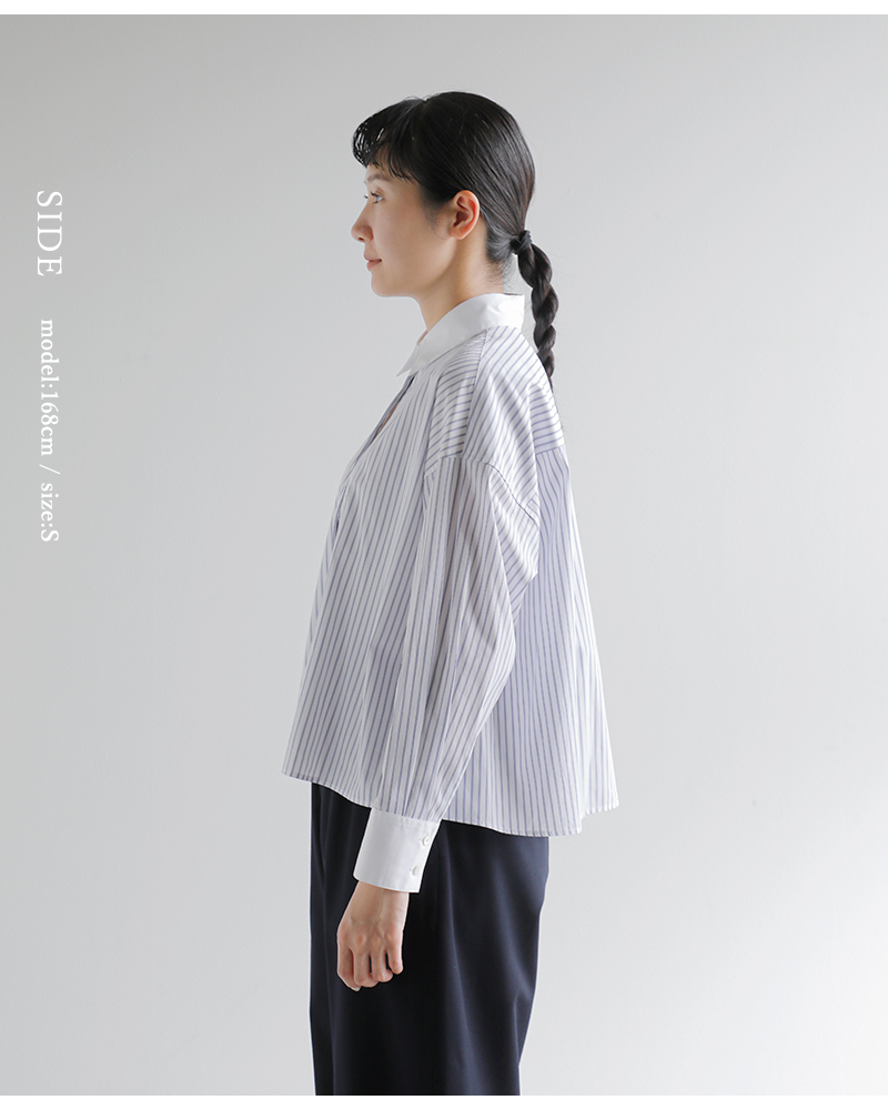 Traditional Weatherwear(トラディショナルウェザーウェア)ハイカウントポプリンストライプグレイスロングスリーブフライフロントシャツ“GRAYS”l261kgfsh0316ty