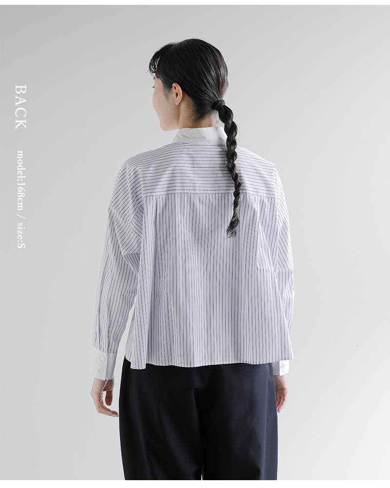 Traditional Weatherwear(トラディショナルウェザーウェア)ハイカウントポプリンストライプグレイスロングスリーブフライフロントシャツ“GRAYS”l261kgfsh0316ty