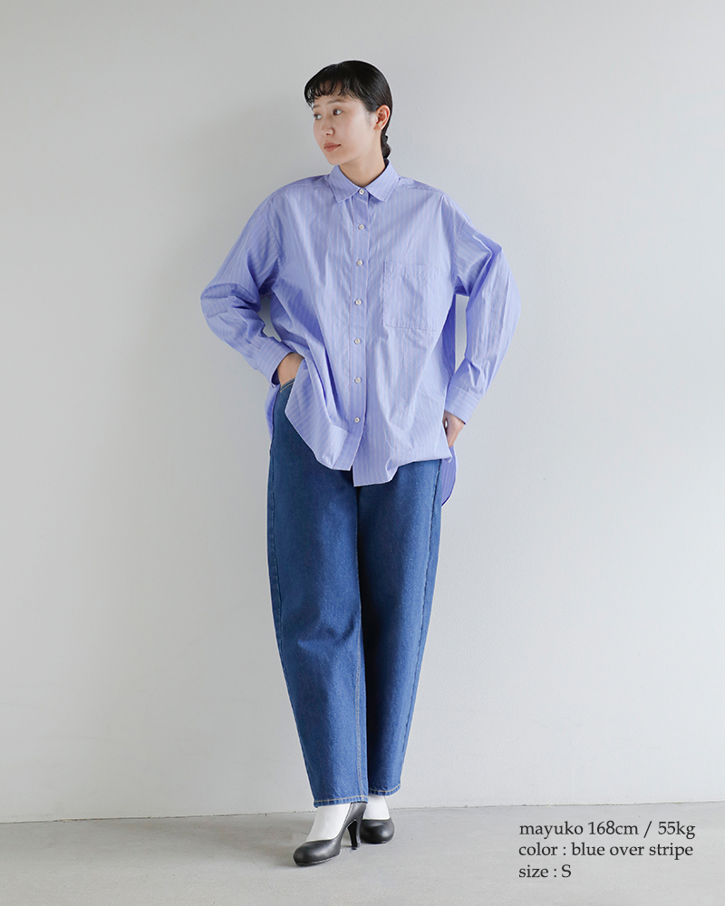 Traditional Weatherwear(トラディショナルウェザーウェア)ハイカウントポプリンストライプランコーンロングスリーブシャツ“RUNCORN”l261kgfsh0328ty