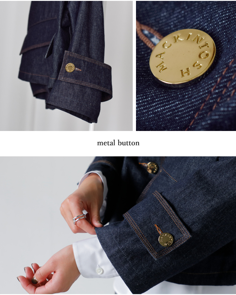 MACKINTOSH(マッキントッシュ)ハンビーノーカラーショートデニムジャケット“HUMBIENOCOLLARSHDNMJKMB”l261nd1004bgalt