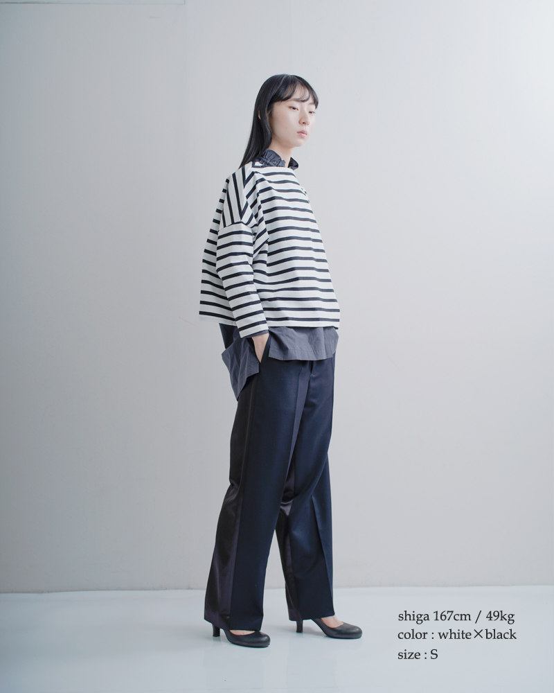 Traditional Weatherwear(トラディショナルウェザーウェア)コットン天竺ボーダーロングスリーブBMBシャツ“LYNE”l261osjpo0344ja