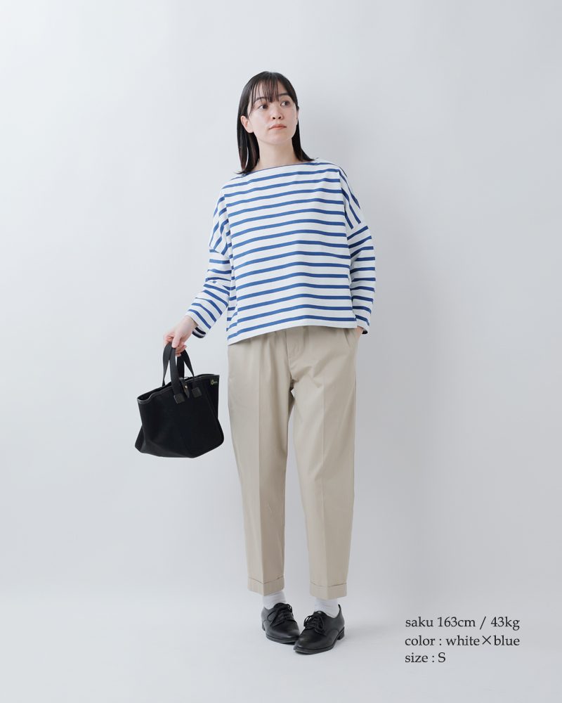 Traditional Weatherwear(トラディショナルウェザーウェア)コットン天竺ボーダーロングスリーブBMBシャツ“LYNE”l261osjpo0344ja