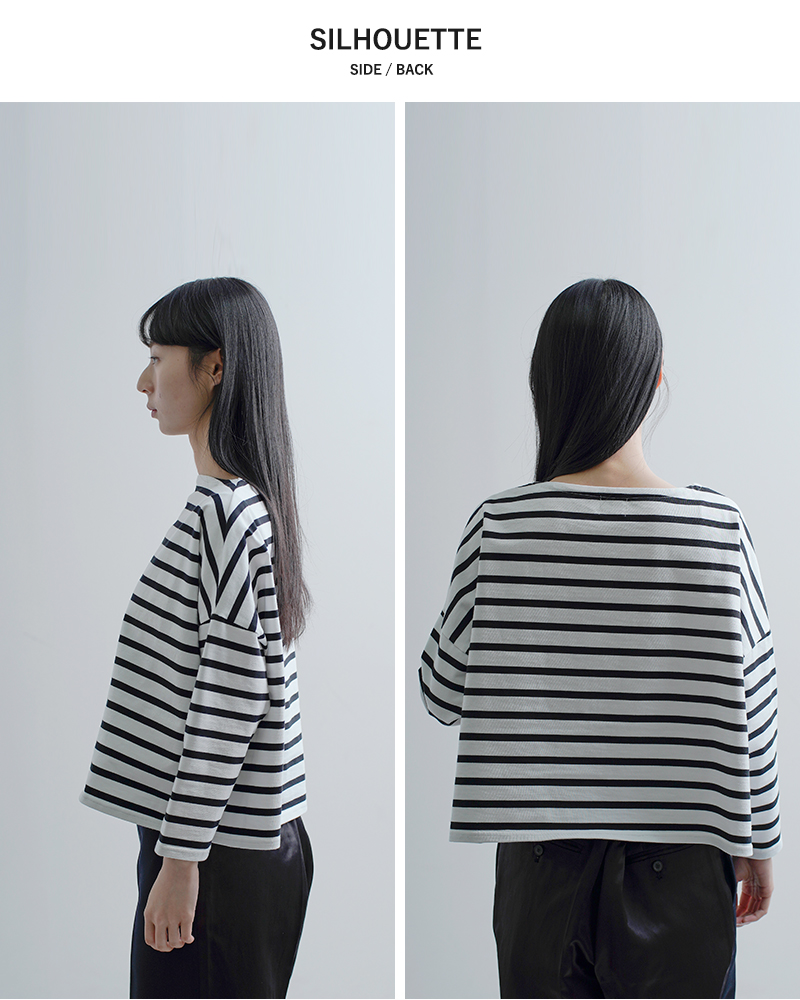 Traditional Weatherwear(トラディショナルウェザーウェア)コットン天竺ボーダーロングスリーブBMBシャツ“LYNE”l261osjpo0344ja