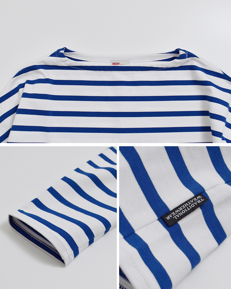 Traditional Weatherwear(トラディショナルウェザーウェア)コットン天竺ボーダーロングスリーブBMBシャツ“LYNE”l261osjpo0344ja