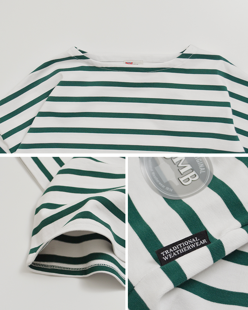 Traditional Weatherwear(トラディショナルウェザーウェア)コットン天竺ボーダーワイドショートスリーブBMBシャツ“LYNESHORTSLEEVE”l261osjpo0349ja