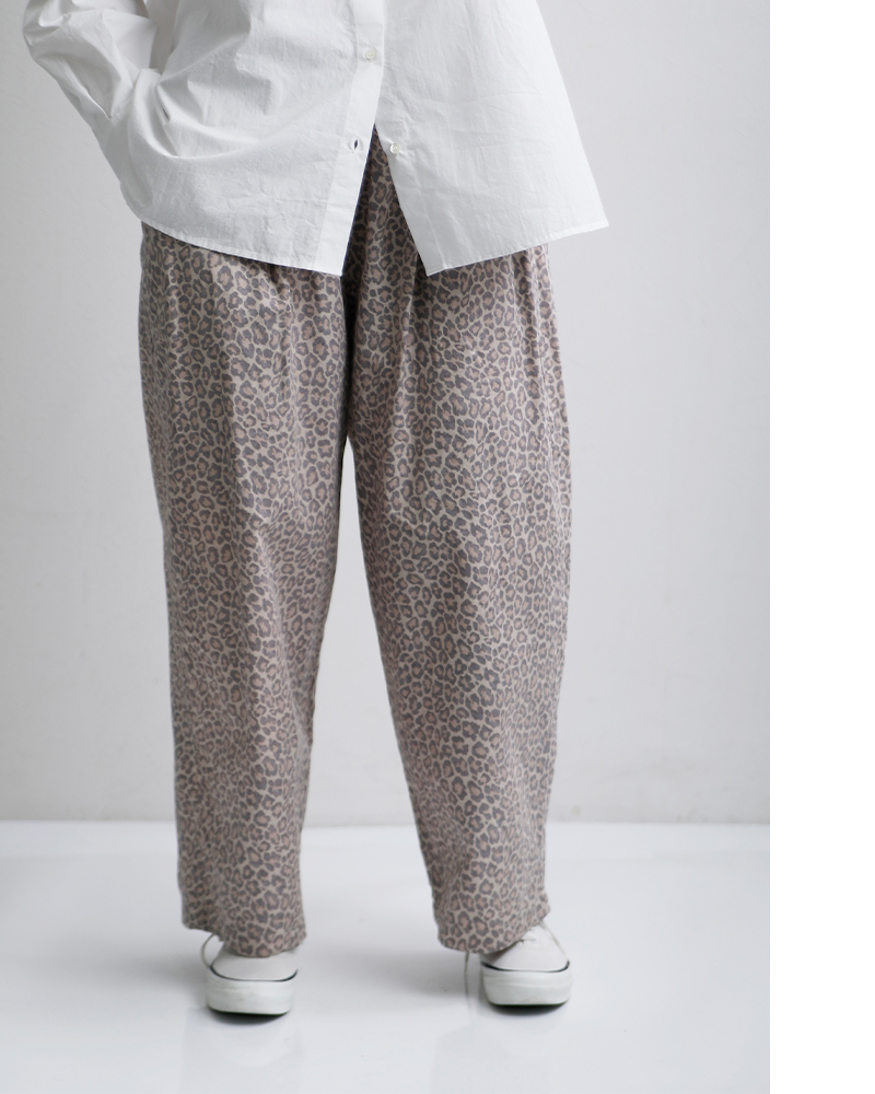 Laboratory ラボレイトリー コットン レオパード カンフーパンツ