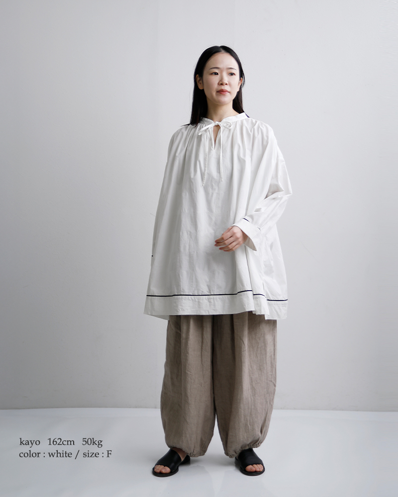 Laboratory(ラボレイトリー)コットンアンティークチュニックブラウス“ANONYMOUSSTRINGANTIQUETUNICBLOUSE”la448