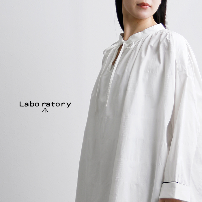 Laboratory(ラボレイトリー)コットンアンティークチュニックブラウス“ANONYMOUSSTRINGANTIQUETUNICBLOUSE”la448