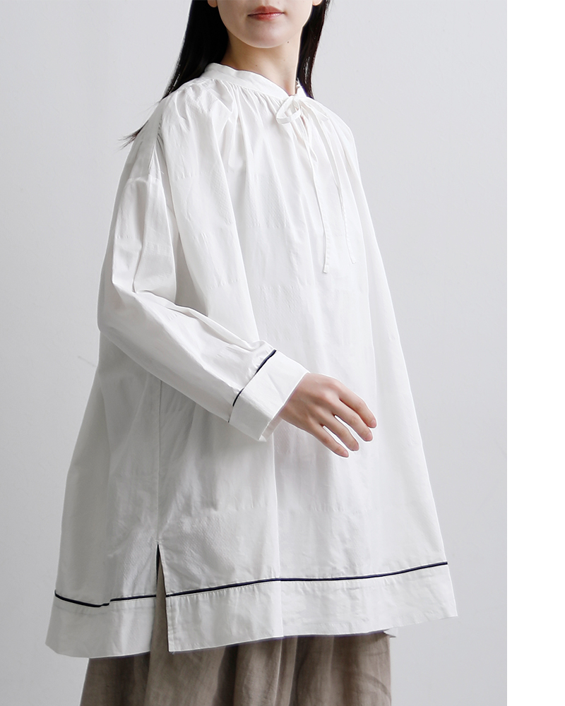 Laboratory(ラボレイトリー)コットンアンティークチュニックブラウス“ANONYMOUSSTRINGANTIQUETUNICBLOUSE”la448