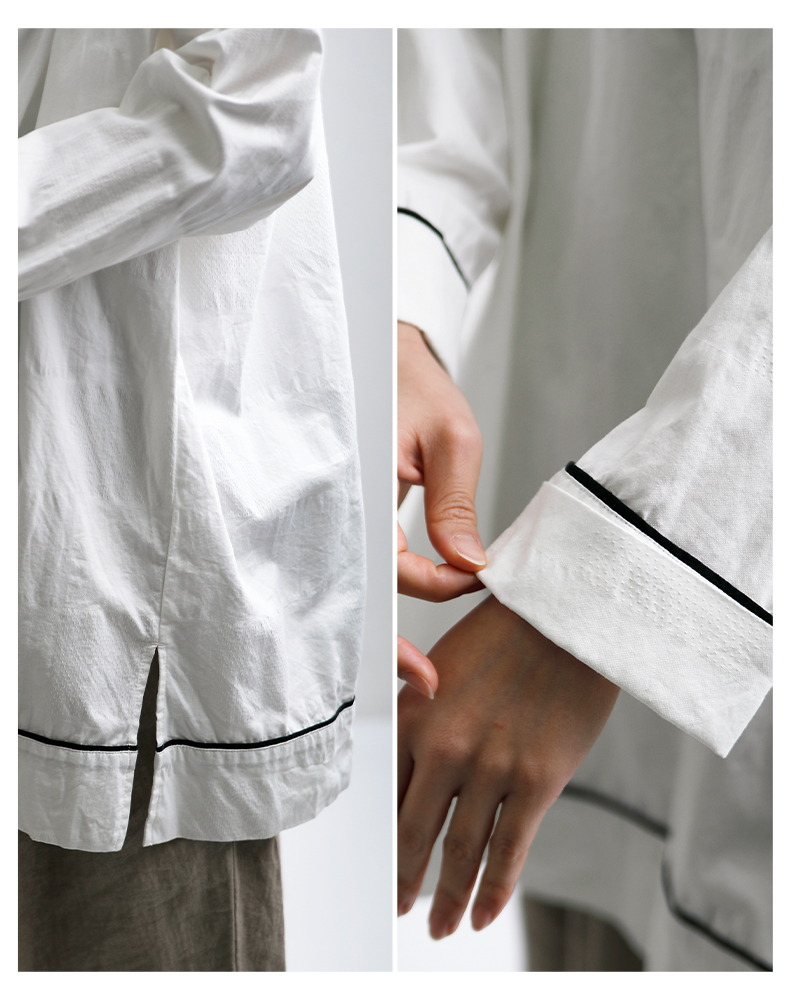 Laboratory(ラボレイトリー)コットンアンティークチュニックブラウス“ANONYMOUSSTRINGANTIQUETUNICBLOUSE”la448