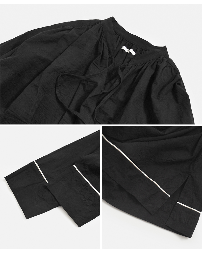 Laboratory(ラボレイトリー)コットンアンティークチュニックブラウス“ANONYMOUSSTRINGANTIQUETUNICBLOUSE”la448