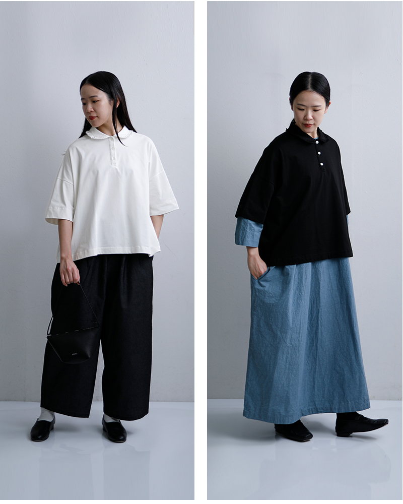 Laboratory ラボレイトリー コットンハイゲージ天竺 スザンヌ プル