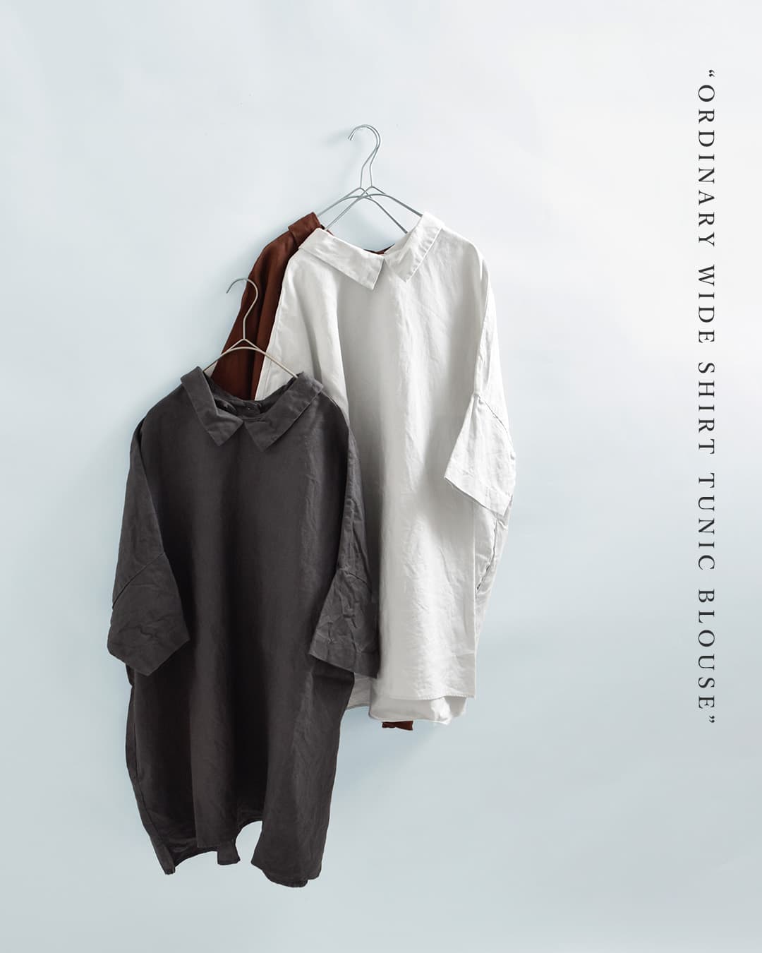 Laboratoryラミーリネン ワイド シャツ チュニック ブラウス “ORDINARY WIDE SHIRT TUNIC BLOUSE” la465