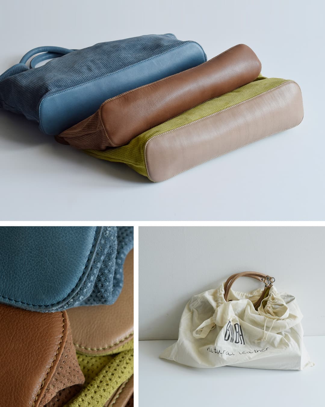 BIBA(ビバ)レーザーカット カウレザースエード ドリル ショッパーバッグ “LATAH” lah1l