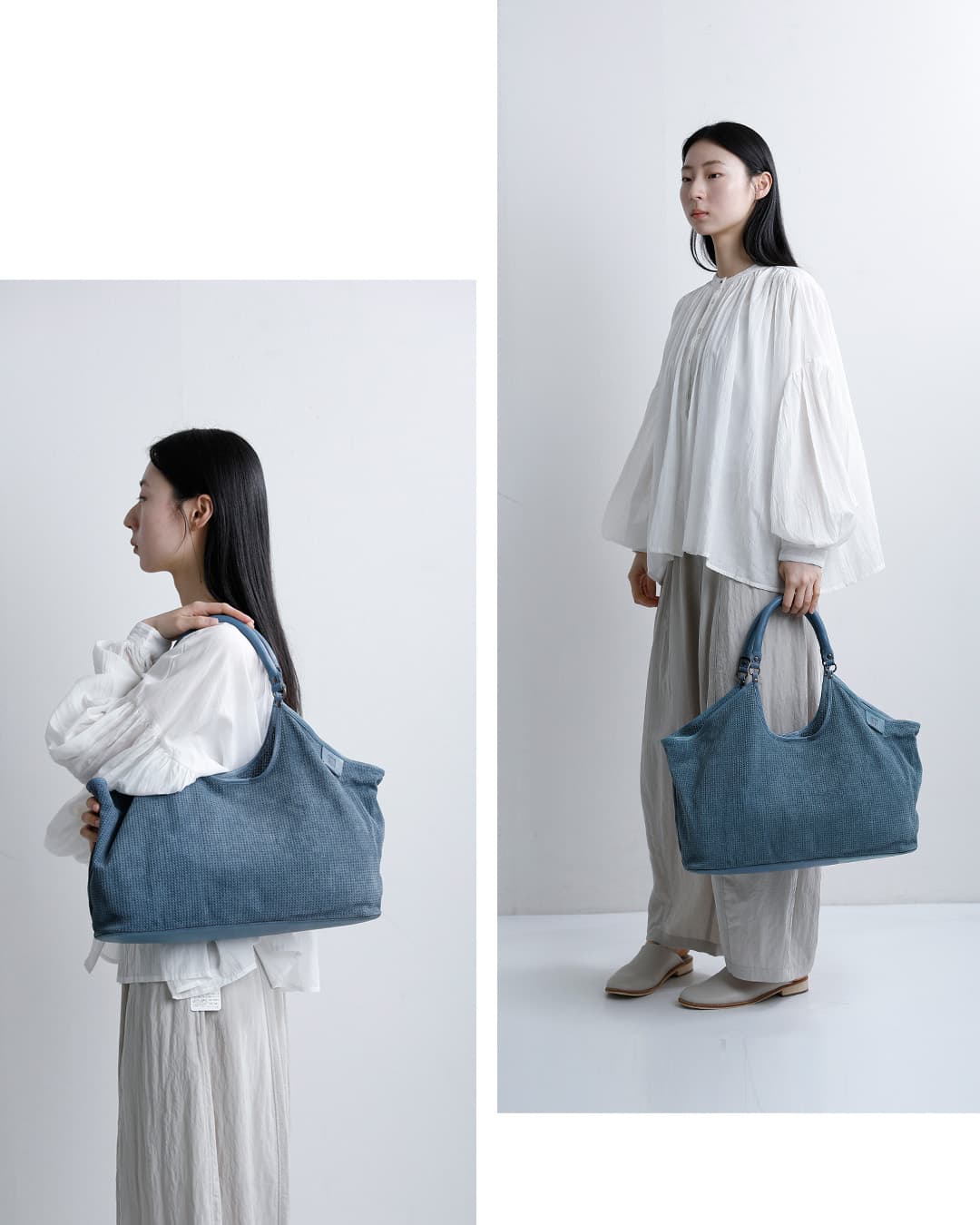 BIBA(ビバ)レーザーカット カウレザースエード ドリル ショッパーバッグ “LATAH” lah1l