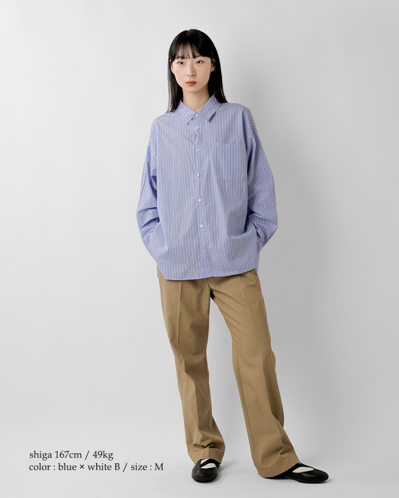 LANCER CLOTHING CORPORATION(ランサークロージングコーポレーション)コットンストライプレギュラーシャツlcmd-170