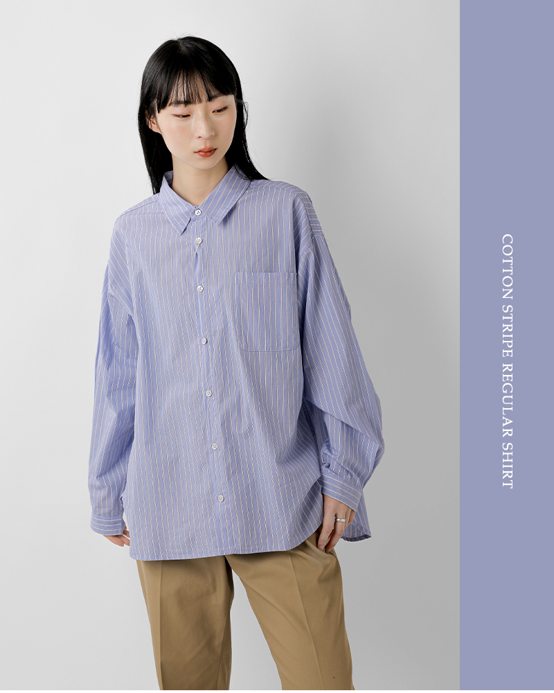 LANCER CLOTHING CORPORATION(ランサークロージングコーポレーション)コットンストライプレギュラーシャツlcmd-170