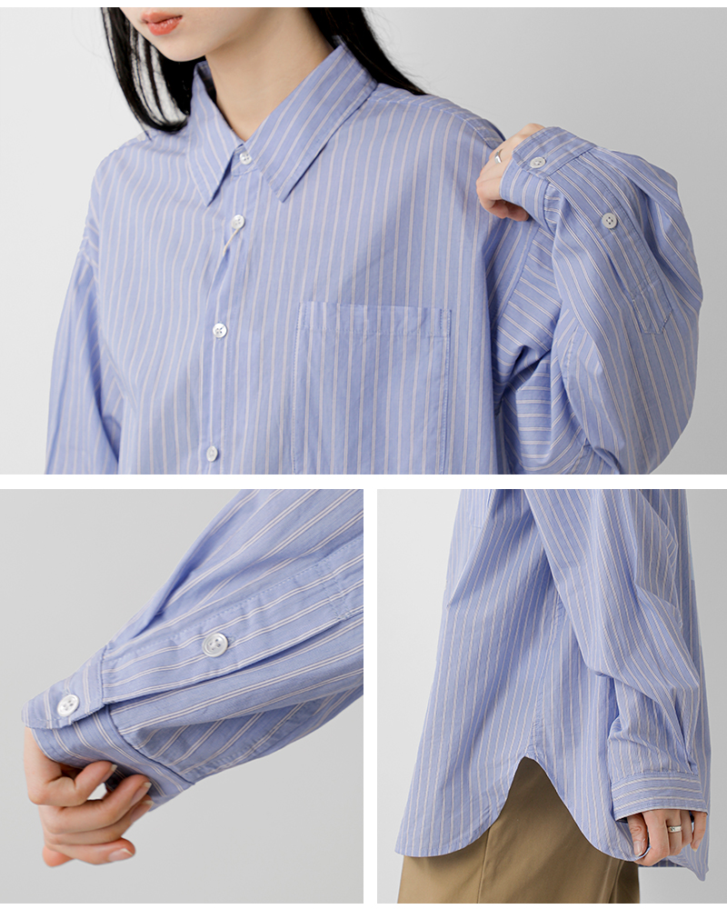 LANCER CLOTHING CORPORATION(ランサークロージングコーポレーション)コットンストライプレギュラーシャツlcmd-170