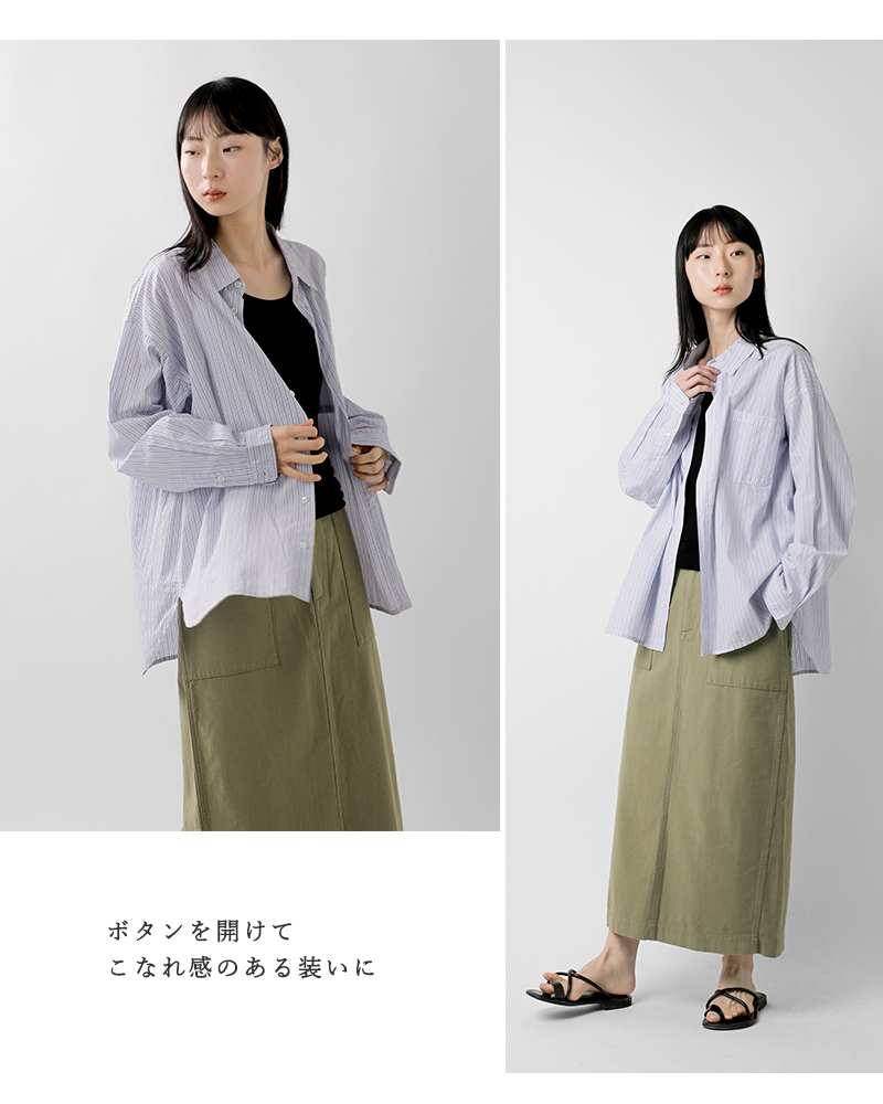 LANCER CLOTHING CORPORATION(ランサークロージングコーポレーション)コットンストライプレギュラーシャツlcmd-170