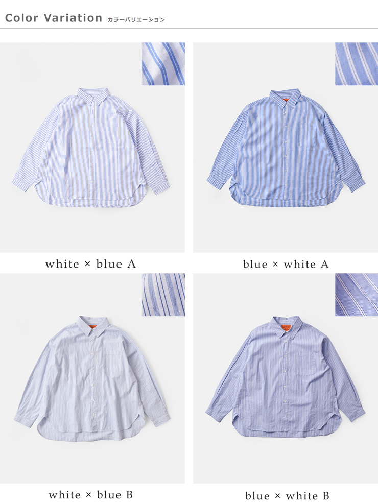 LANCER CLOTHING CORPORATION(ランサークロージングコーポレーション)コットンストライプレギュラーシャツlcmd-170