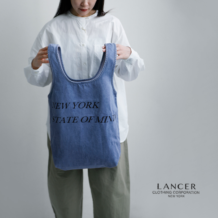 LANCER CLOTHING CORPORATION(ランサークロージングコーポレーション)デニムプリントバケットトートバッグlcmd-937