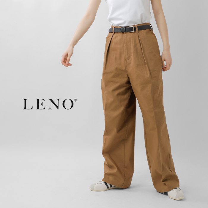LENO(���m)�R�b�g�������^�b�N�`�m�p���cONEFOWRADPLEATSCHINOTROUSERSleno-pt008