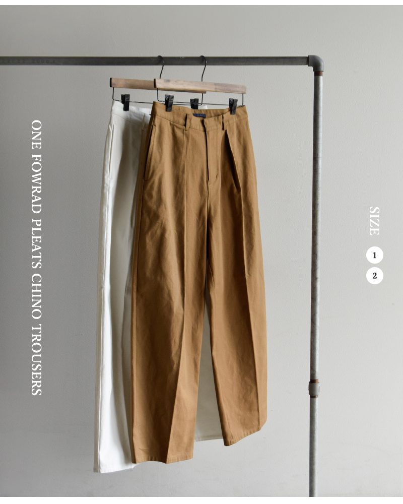 LENO(���m)�R�b�g�������^�b�N�`�m�p���cONEFOWRADPLEATSCHINOTROUSERSleno-pt008