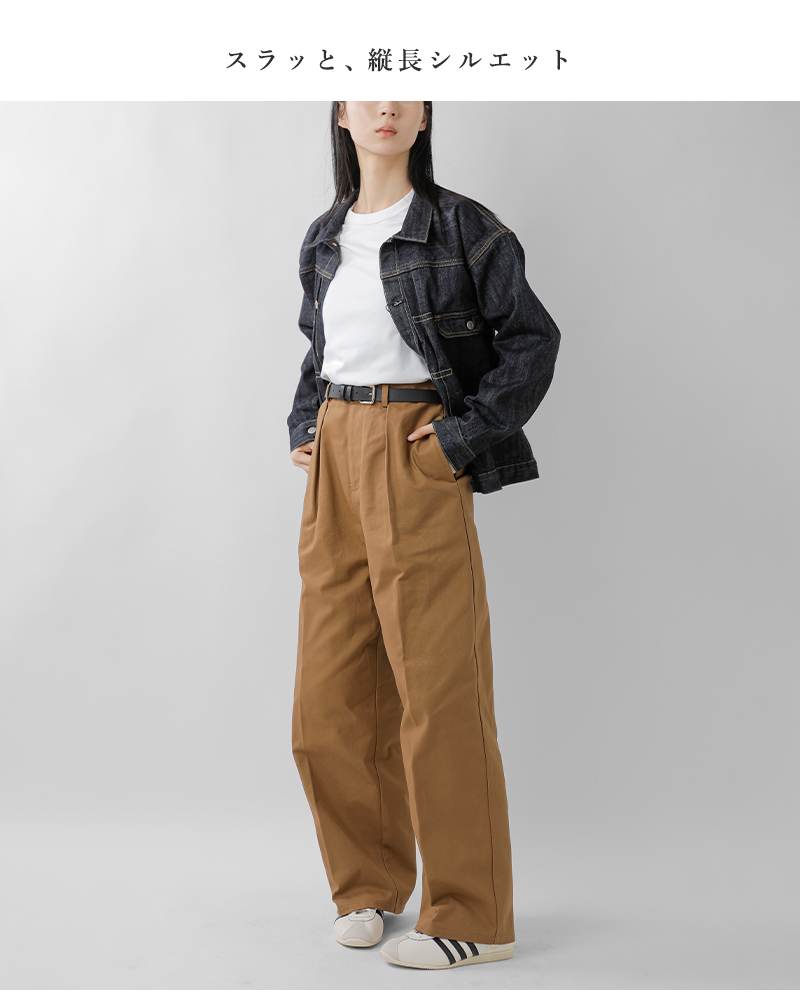 LENO(���m)�R�b�g�������^�b�N�`�m�p���cONEFOWRADPLEATSCHINOTROUSERSleno-pt008