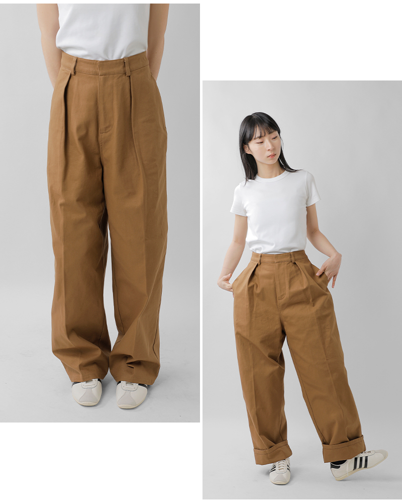 LENO(���m)�R�b�g�������^�b�N�`�m�p���cONEFOWRADPLEATSCHINOTROUSERSleno-pt008