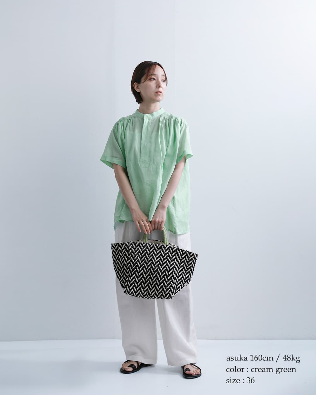 Le Glazikラミーシアー ギャザー 半袖シャツ lg-b0381rat