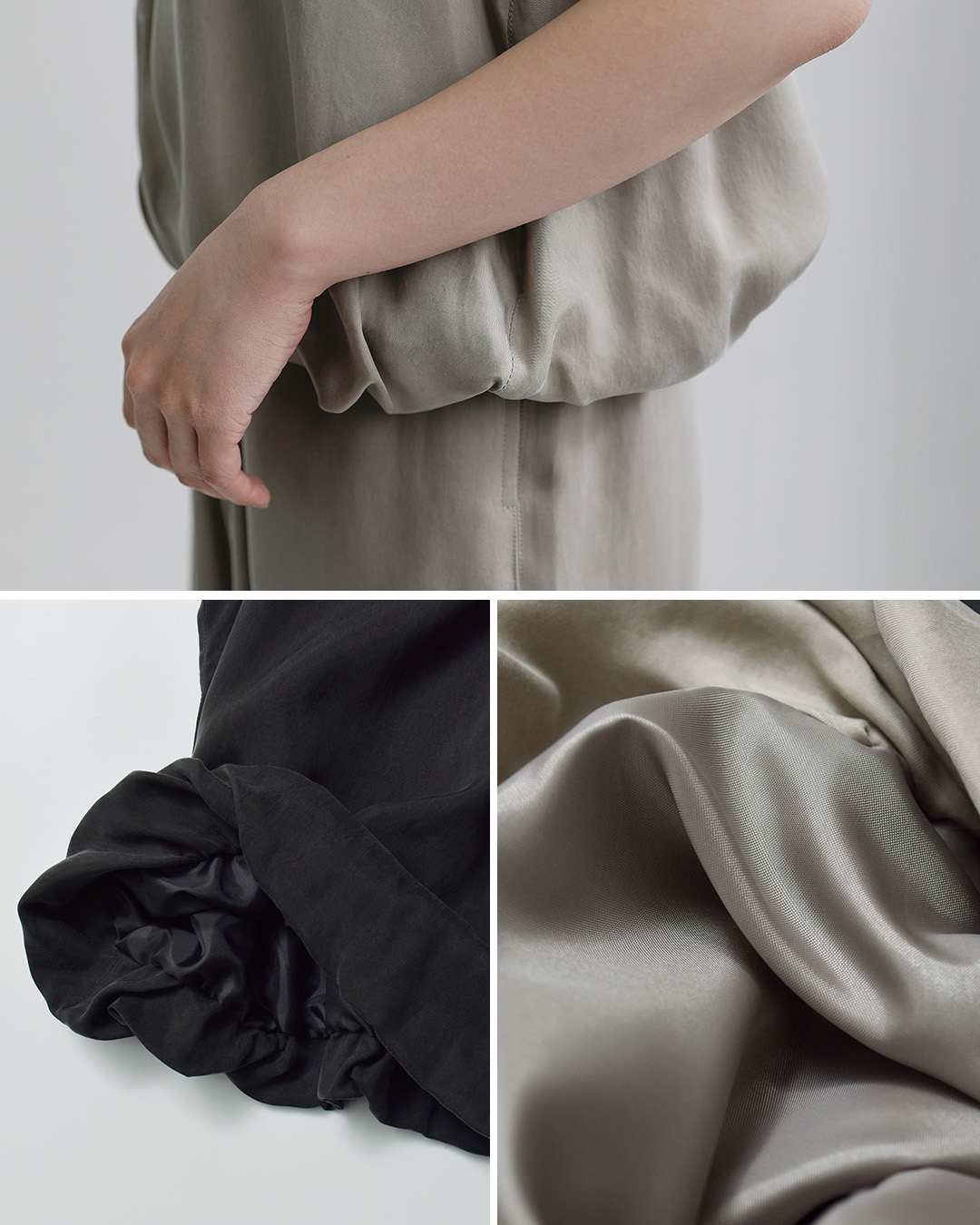 Le Glazikピーチタッチ フレア ノースリーブブラウス lg-b0466cup